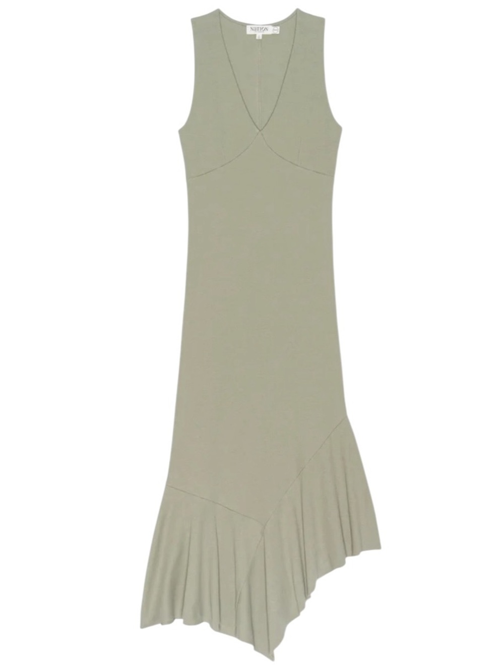 Nation Los Angeles Carmel Midi Dress NWT Herb Green Size Small